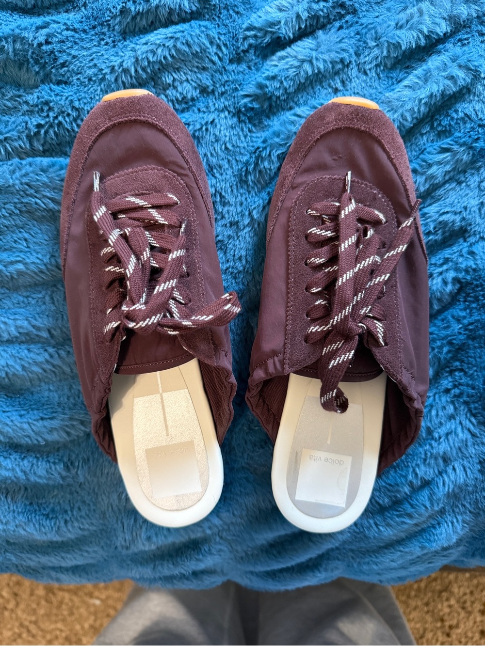 Dolce Vita Wine Lace-Up Mule Sneakers